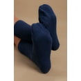 thumbnail image 4 of Women's Cottonique M27715 Latex Free Organic Cotton Crew Socks - 2 Pack (Melange Blue M), 4 of 4