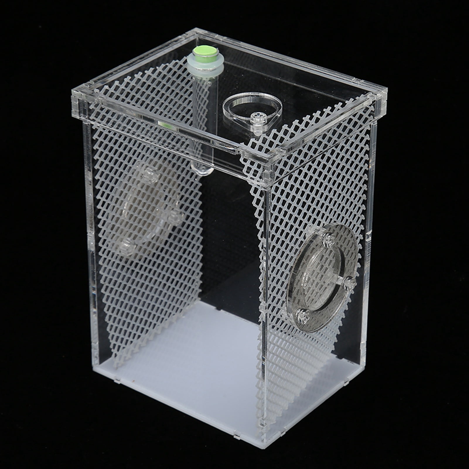 NFTIGB Acrylic Reptile Insect Enclosure Tank High Transparency Moisturizing Breeding Box L for Jumping Spider Tarantula Mantis (7.8 x 5.5 x 4.3 inches / 20 x 14 x 11 cm) Clear Terrarium