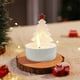 thumbnail image 4 of Adorno para candelabro del árbol de Navidad | Regalo de vela de aromaterapia cerámica | Verde, rojo, dorado, amarillo | 10,2x7,2cm | Decoración de corona de agujas de pino | Decoración de casas, 4 of 6