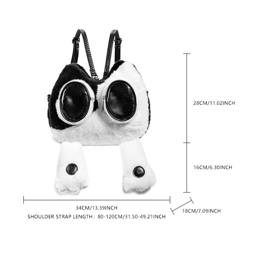 Slccxzc Plush Ita Bag Backpack, Y2K Aesthetic Crossbody Bag