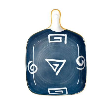 

9 Inch Microwavable Ceramic Plate With Handle Japanese Style Modern Design