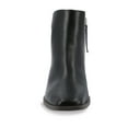 thumbnail image 6 of Journee Womens Cappri Inside Zip Entry Square Toe Booties, Widths Available, 6 of 9