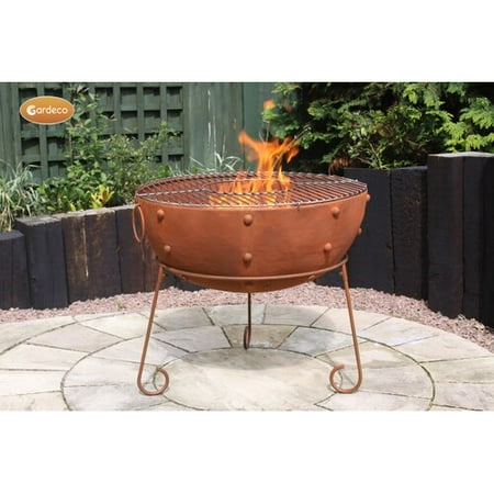 Gardeco Theydon Kadai Steel Wood Burning Fire Pit Walmart Com