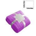 thumbnail image 2 of Large Throw Blanket, Hwkond Summertime Blankets, Soft Fuzzy Warm Multifunctional Cover Blanket Flannel(Purple,150x200cm), 2 of 6