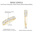 thumbnail image 6 of Rosec Jewels Lab Grown Diamond Eternity Band Ring (EF-VS Quality) - Bezel Diamond Ring for Valentines Day, 14K Yellow Gold, US 5.50, 6 of 7