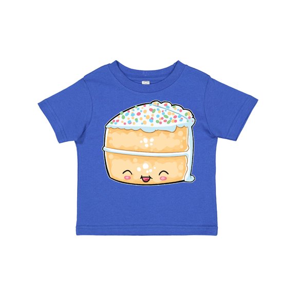 Inktastic Cute Smiling Cake with Confetti Sprinkles Boys or Girls Toddler T-Shirt