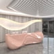 thumbnail image 3 of Baked paint company front desk fiberglass  educational institution counter, beauty salon reception counter sales department My Lux Decor Round, 3 of 16