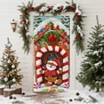 thumbnail image 5 of Bpyeka 6.66x2.99 Ft Christmas Door Cover Decoration Santa Claus Gift Delivery Door Cover Holiday Party Atmospheres Backdrops,Holiday Products,Fall Decor, 5 of 6
