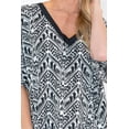 thumbnail image 3 of Miss Lavish London Black & White Women’s Polyester Kaftan Dress with Side Slits- M, 3 of 5