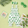 thumbnail image 5 of MJTBGFSWG Baby Clothes for Girls Toddler Baby Girl Romper St Patrick 's Day Jumpsuit Bodysuit Tops with Headband Clothes Outfit Size 3-6 Months, 5 of 9