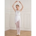 thumbnail image 2 of MSemis Kids Girl Sequins Lyrical Modern Contemporary Ballet Dance Leotard Dress White 14, 2 of 7