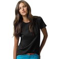 thumbnail image 1 of Hanes ComfortSoft T-Shirt à Col Ras du Cou en Jersey Coupe Décontractée pour Femmes, TG, Noir, 1 of 1