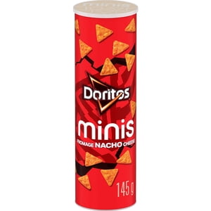 Image of Doritos Minis Nacho Flavored Tortilla Chips  145g/5.1 oz.  Canister