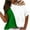 Green, variant on Women's Tops Trendy Cross One Shoulder Color Block Crew Neck Short Sleeve Shirts Summer Casual Loose Blouses (XL, Black)