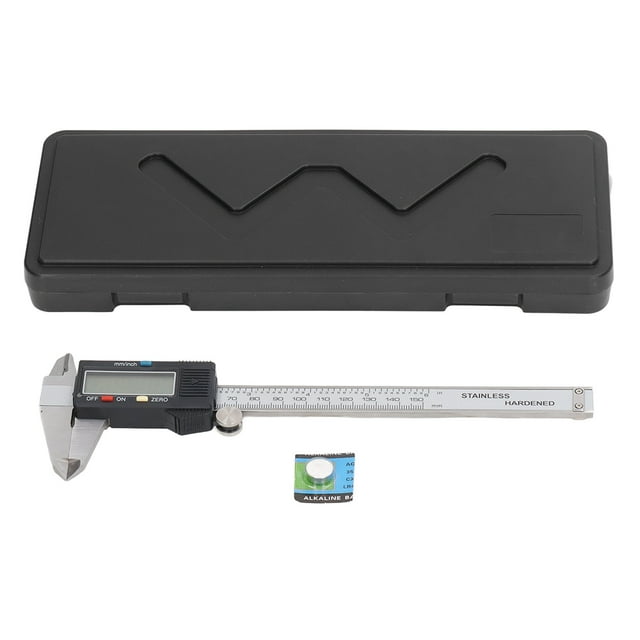 Calibrador digital Vernier electrónico Herramienta de medición Pantalla LCD de acero inoxidable Pulgada Métrica Alta precisión 0-150 mm