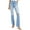 Indigo, variant on Good American Womens Good Classic Boot Denim Distressed Bootcut Jeans