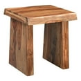thumbnail image 1 of Pemberly Row Mid-Century Live Edge Solid Wood End Table in Brown, 1 of 6