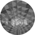 thumbnail image 1 of Ahgly Company Indoor Round Patterned Gray Wolf Gray Area Rugs, 4' Round, 1 of 6