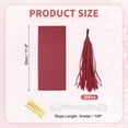 thumbnail image 2 of Uxcell 30Pcs Paper Tassels Garland, Tassel Garland Banner with Rope and Tie Wire for Party Decorations Wedding Decorations Football Party Engagement Decor DIY, Burgundy, 2 of 7