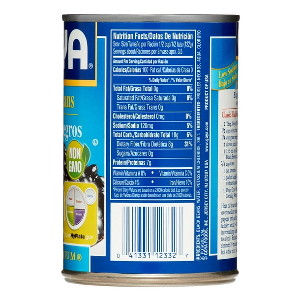 Goya Black Beans, Low Sodium, 15.5 Oz