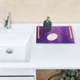 thumbnail image 7 of Iauyy Modern Square Bathroom Tray with Handles - Acrylic & Aluminum Alloy Vanity Countertop Organizer ，Purple Droplet, 7 of 7
