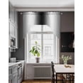 thumbnail image 4 of Gray Black Kitchen Curtains Swag Valance for Windows/Bathroom/Cafe, Modern Gradient Geometric Rod Pocket Drape Panel Swag Curtain Valance for Bedroom/Living Room 55''x36'', 4 of 6