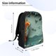 thumbnail image 4 of Fotbe Paper Fox Crow Fantasy Mochila de Viaje para Laptop, Mochila Ejecutiva Delgada y Resistente 15.6", 4 of 8