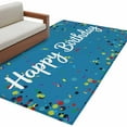 thumbnail image 2 of Area Rug for Living Room, Lake Blue Birthday Non-Slip Indoor Large Carpet for Bedroom/Dining Room, Colorful Confetti Ribbons Polka Dots Classroom Washable Low-Profile Floor Runner Rugs - 4 x 6 Ft, 2 of 7