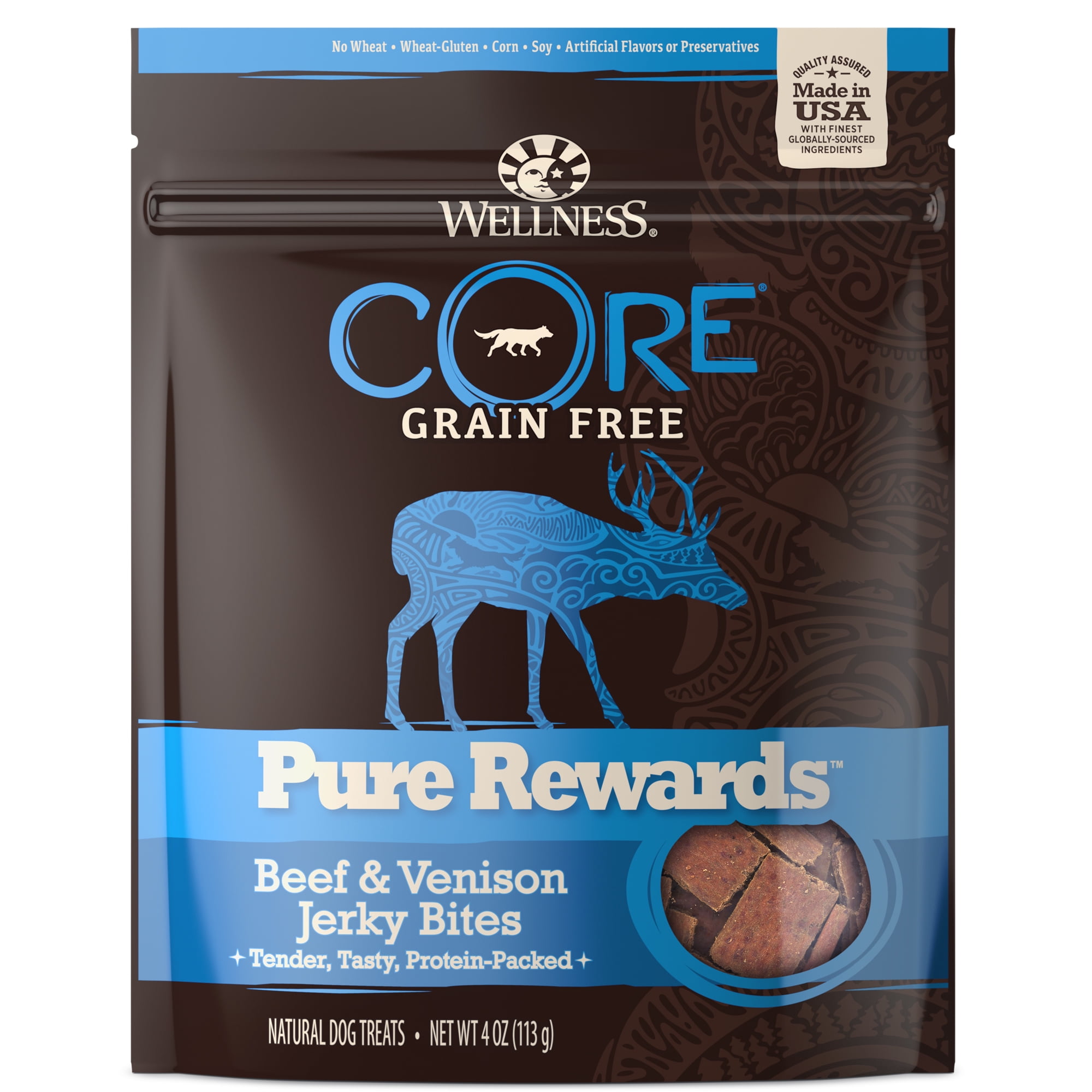 Wellness CORE Pure Rewards Natural Grain Free Jerky Bites Dog Treats