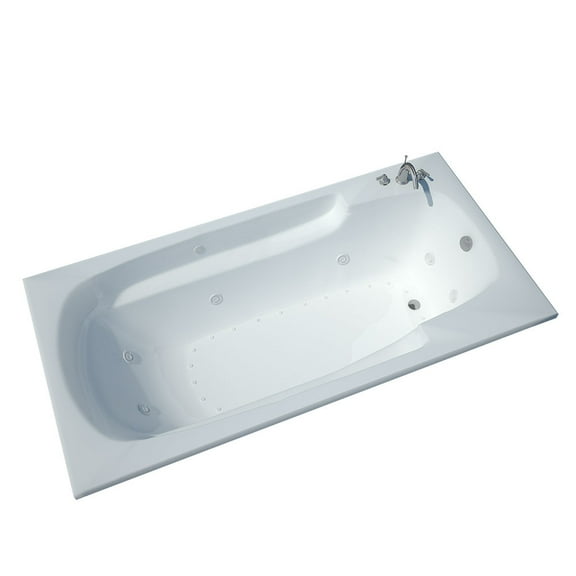 Atlantis Tubs 3660EDR Eros 36 x 60 x 23 - Inch Rectangular Air & Whirlpool Jetted Bathtub w/ Right Side Pump Placement