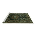 thumbnail image 2 of Ahgly Company Machine Washable Indoor Rectangle Persian Turquoise Blue Traditional Area Rugs, 8' x 10', 2 of 4