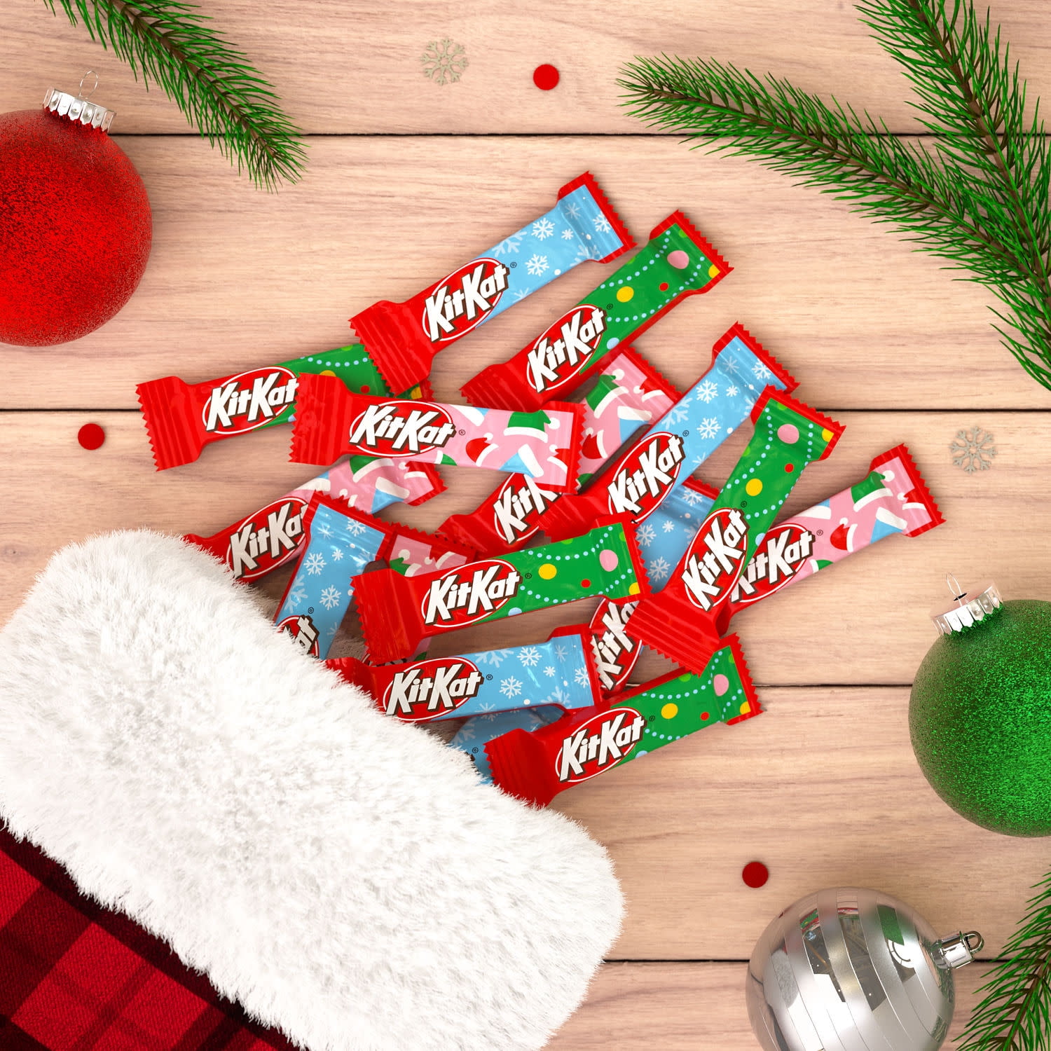 (3 pack) Kit Kat Miniatures Milk Chocolate Wafer Christmas Candy, Bag 9.6 oz