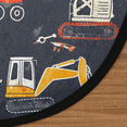 thumbnail image 3 of CURLYOOT Round Rug 3ft Cute Cartoon Truck Car Area Rug, Washable Circle Mat Non Slip Floor Carpet Mat, Soft Indoor Rugs for Entryway Living Room Dining Room Bedroom, 3 of 7