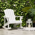 thumbnail image 4 of Gymax 4PCS Kid Adirondack Rocking Chair Outdoor Solid Wood Slatted seat Backrest White, 4 of 9