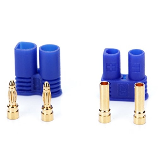 10 Pairs EC2 Connector Male Female RC 2MM Lipo Battery Connector Gold