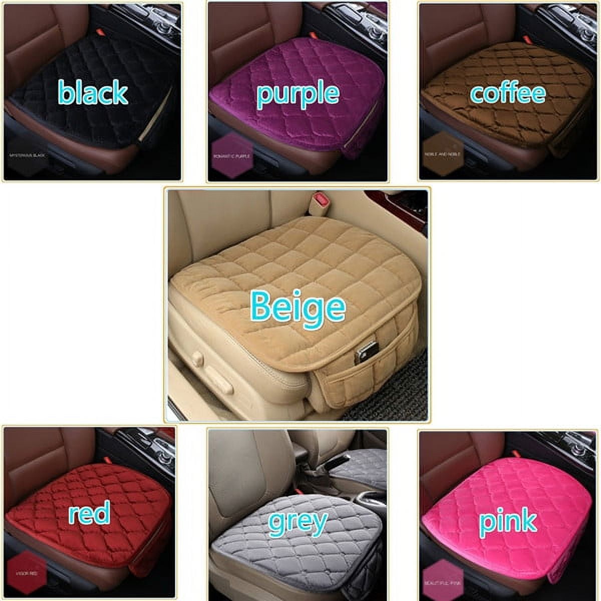  Ruberpig Car Seat Cushion Breathable Leather Auto Seat Cushion  Waterproof Protectors Interior Accessories Fit for Most Cars Luxury - Purple  : Automotive