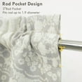 thumbnail image 2 of DriftAway Damask Curtains Valances for Windows Farmhouse Style Floral Medallion Patterned Samantha Kitchen Bedroom Livingroom Valance Short Curtain Single 52 Inch by 14 Inch Linen Gray, 2 of 8
