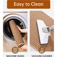 thumbnail image 6 of Kitchen Rugs and Mats Non Skid Washable Set of 2 PCS, Absorbent Runner Rugs for Kitchen, Farmhouse Weave Floor Mats in Front of Sink, 17.3"x 47"+17.3"x 29" (Brown), 6 of 12