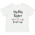 thumbnail image 3 of Inktastic My Big Sister Loves Me Heart Boys or Girls Baby T-Shirt, 3 of 5