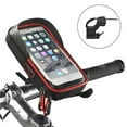 thumbnail image 1 of Langgg Bike Phone Mount Bag Waterproof Cycling Front Frame Top Tube Handlebar Bag with Touch Screen Holder Case red, 1 of 6
