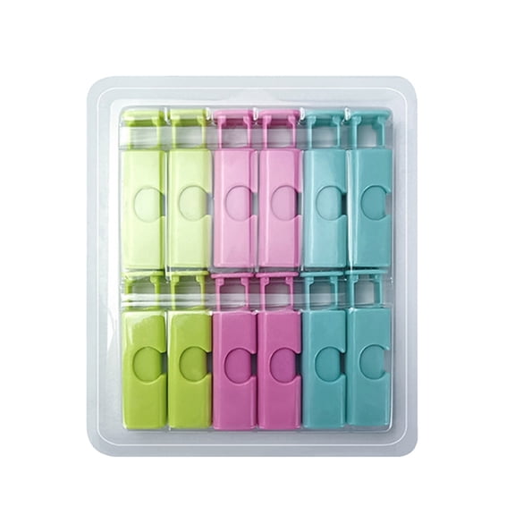 Kangkanggg 12pcs Food Clips Set Chip Clips Easy To Use Bread Bag Clips Mixed Clips Multipurpose Bag Clips For Food & Bread Seal Grade Food Bag Clips Bread Clips Lid Sealer Cinches Easy
