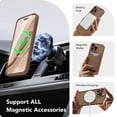 thumbnail image 3 of Funda CAPRARO Magnetic para iPhone 15 Pro de 6.1 pulgadas, color marrón, 3 of 7