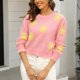 thumbnail image 5 of Gibobby Suéter casual mujer, Suéter Ligero de Cuello Redondo Suéter para Mujer, para otoño e invierno(Rosa,M), 5 of 5