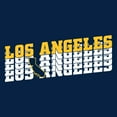 thumbnail image 5 of UGP Campus Apparel Los Angeles Retro Repeat - Sports Team City Pride Tailgating T Shirt - Large - Navy w/Gold & White Print, 5 of 6