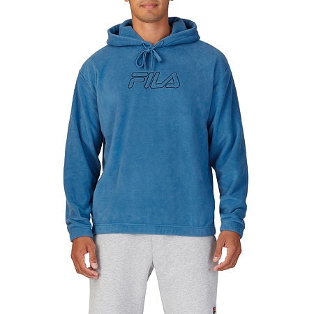 Fila Men's Polar Fleece Hoodie, Blue, X-Large
