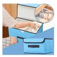 thumbnail image 2 of Storage Bins with Lids and Handles, 2 Pack Fabric Storage Boxes, Closet Organizers and Storage for Clothes Large Storage Boxes for Nursery, Closet, Bedroom, Home, Blue, 2 of 8