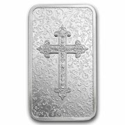 PAMP Suisse Cross of Christianity 1 oz Silver Bar - In Assay w/Sleeve