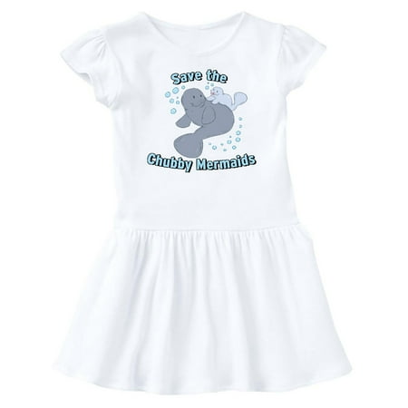 

Inktastic Save the Chubby Mermaids with Cute Manatees Gift Baby Girl Dress