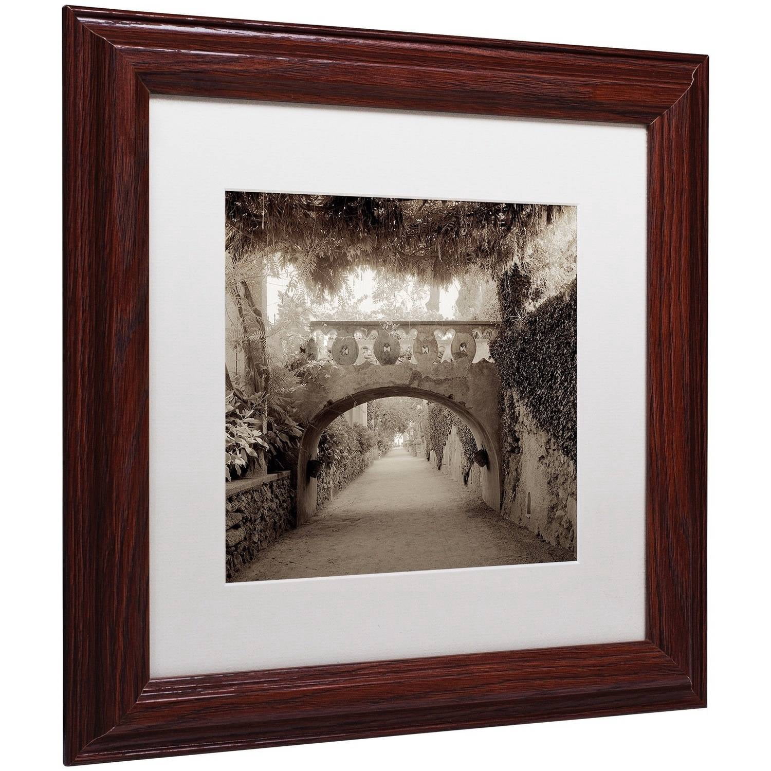 Trademark Fine Art "Giardini Italiano VI" Canvas Art by Alan Blaustein, White Matte, Wood Frame