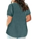 thumbnail image 3 of MKLEKYY Camiseta Mujer Blusa Holgada Informal De Manga Corta Con Cuello En V Y Estampado Degradado En Bloques De Colores A La Moda Para Mujer Talla M, 3 of 3